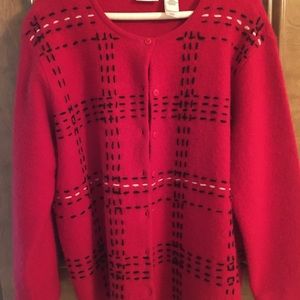 Women’s classic red wool sweater